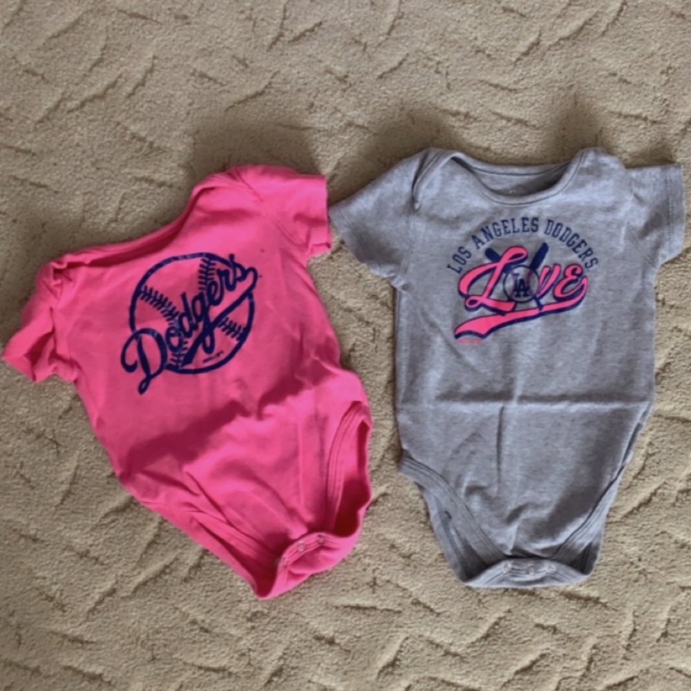 24 month Dodger girls onesies -set of 2